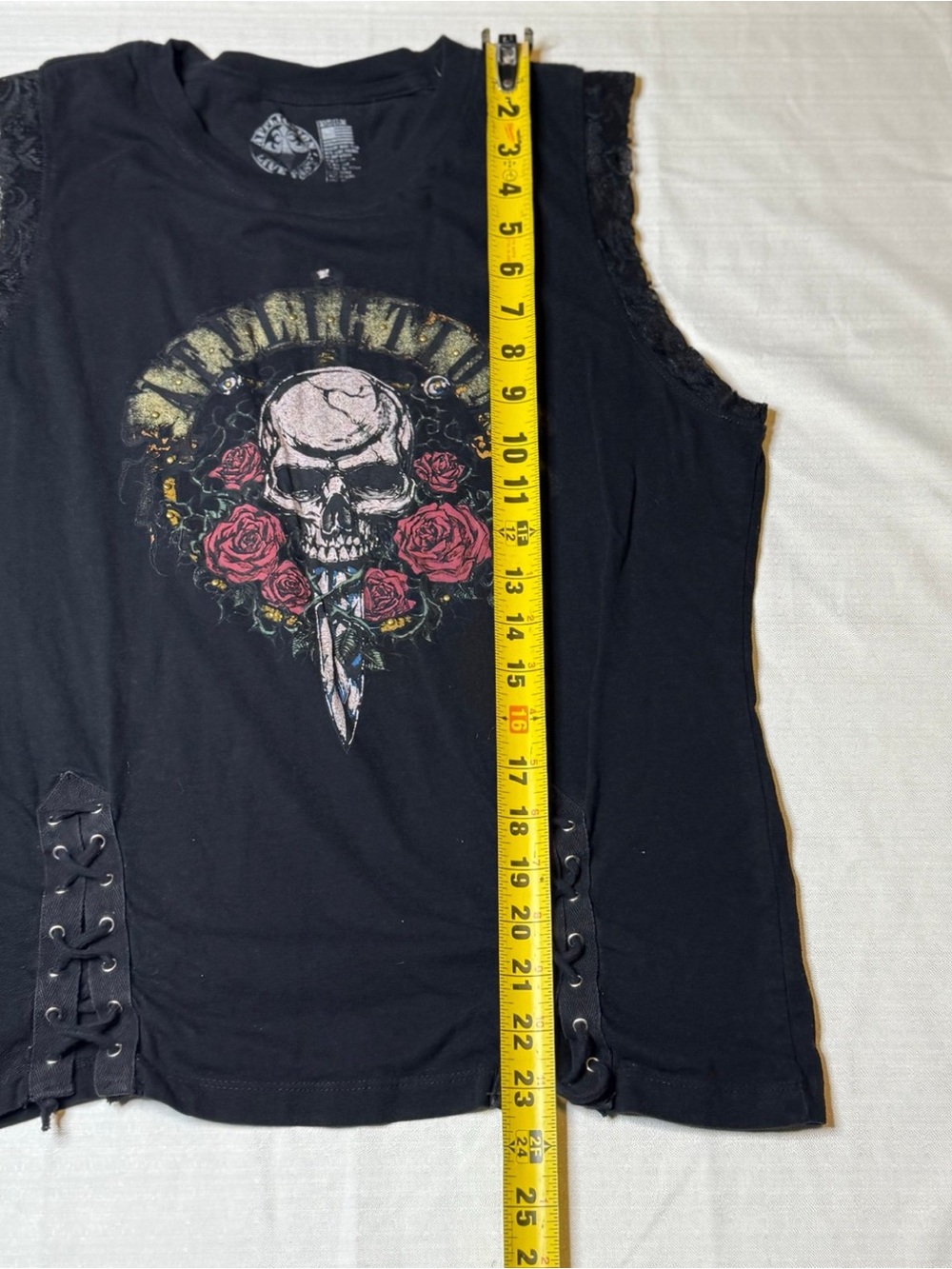 Affliction Women's NIGHTRAIN Guns N Roses Tank Top in Black size Medium - Picture 5 of 8